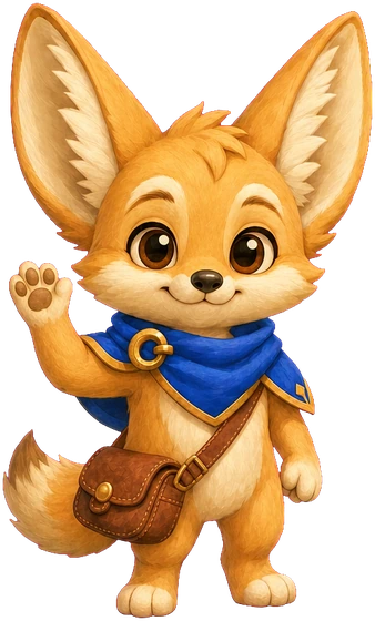 The fox guide waving