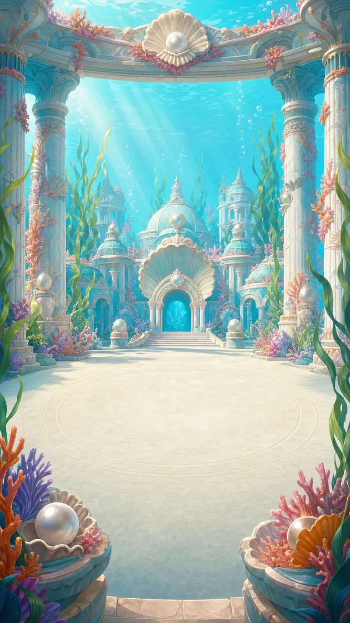 Atlantis world: coral halls glowing beneath the waves